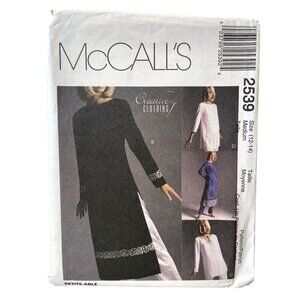 McCalls 2539 Sewing Pattern Misses Tunics Pants Medium Petite-Able 12-14
